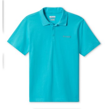 Columbia Wingard II Solid Pique, Polo Turquesa Para Hombre | 023579-MDA